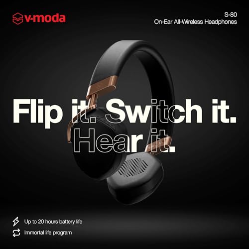 V-Moda S-80 ALL-WIRELESS HEADPHONES AND PERSONAL SPEAKER SYSTEM. Sharp and Stylish Design. Punchy Sound, Tuned for Electronic Music. Mobile Editor App. Rose Gold.
