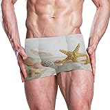 Montoj Herren Badehose Seestern Muscheln Badehose Badehose Gr. XXL, 1