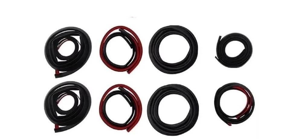Ajohbm A Car Door Window Rubber Seal Strip 10Pcs Door Seal Soundproof Kit For Toyot Rav4 2020-2024 Rubber Weather Draft Seal Strip Wind Noise Kit Front Trunk Cover Strip Johbm(A)
