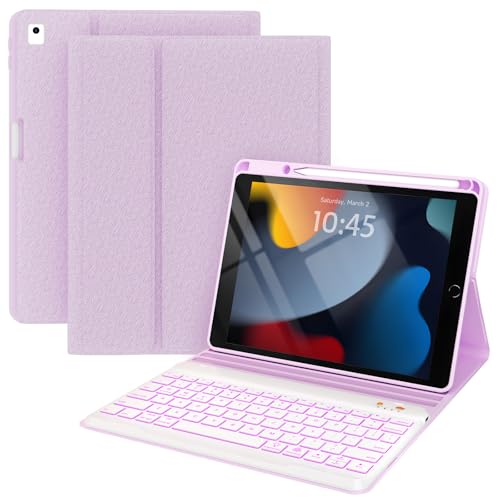 BLUTLOTUS iPad 9th/8th/7th 10.2" Keyboard Case with Backlit Keyboard
