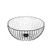 Point-Virgule Cesta de fruta de metal, fruteros de cocina modernos, negra, ø 30cm A13cm