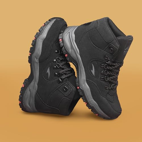 Image of ASIAN Everest-25 Men's Trekking Shoes | High-Neck Hiking Boots | Water-Repellent Suede Synthetic | High Grip Sole | EVA Midsole Cushioning Comfort