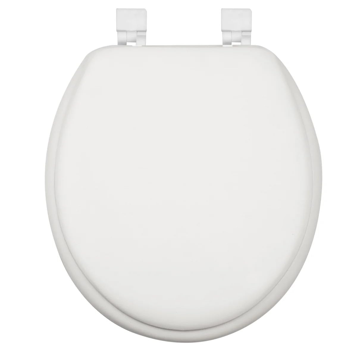 Abattant WC rond doux blanc J&V Textiles déclipsable pour un nettoyage facile