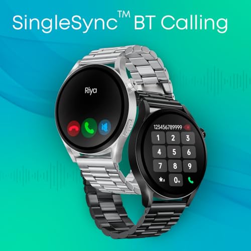 Image of Fastrack Radiant FX4 1.51 inch AMOLED Metal Smart Watch with Single Sync BT Calling, Functional Crown, All-Round Health Tracking, 100+ Sports Modes, IP68 - Smartwatch for Man & Woman (Black)