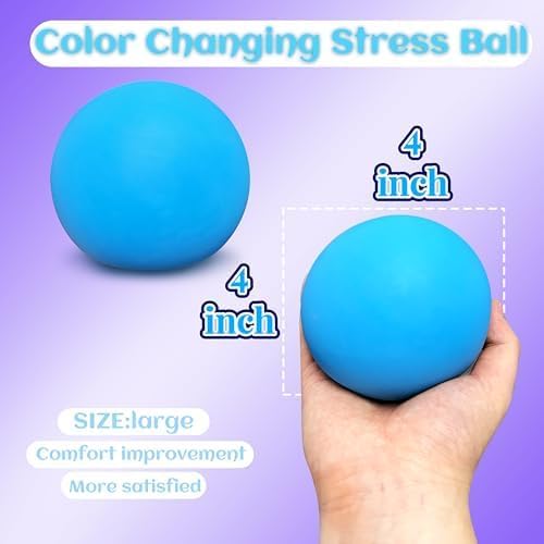 JIAHO Giant Squishy Stress Balls | For Adults, 4-Inch Jumbo, Sensory Balls