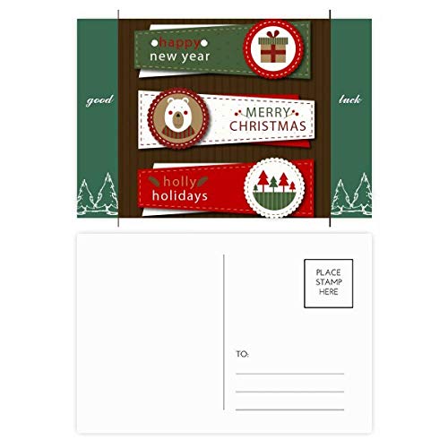 Cartes postales Joyeux Noël et illustration colorée pour vos vœux festifs (lot de 20)