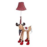 Lindo elemento: la lámpara de pie es un diseño de animales, que es una tela de alta calidad con relleno de tarjeta suave y esponjosa. Es realmente genial decorar el dormitorio de su pequeño con la lámpara de los niños.