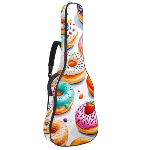 Sac pour guitare acoustique étanche à bandoulière Donuts colorés