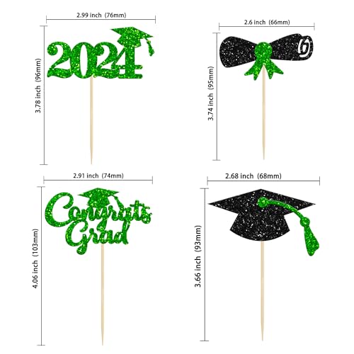 Gyufise 24 topper per cupcake di laurea 2024