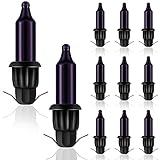 240 Pieces Halloween Replacement Mini Bulbs 2.5V Outdoor String Light Bulbs with Black Base...