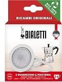 Bialetti 3 guarnizioni in gomma e 1 filtro moka 3 o 4 tazze