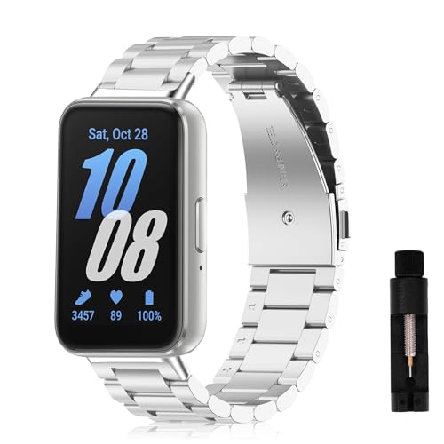 [AiMaoo] �o���h Samsung Galaxy Fit 3 �Ή� �����o���h �����x���g �T�C�Y�����\ �r�W�l�X�� �X�e�����X ������� �����H��t�� Samsung Galaxy Fit 3 �p (�V���o�[)