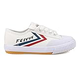 Obermaterial aus Segeltuch FEIYUE Unisex Kinder FE Lo 1920 Kids Kampfsportschuhe für Jungen, weiß blau rot, 45 1/3 EU