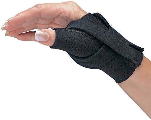 Comfort Cool Thumb CMC Restriction Splint. Patented Thumb Brace Provides Support and Compression. Helps with Arthritis, Tendinitis, Surgery, Dislocations, Sprains, Repetitive Use. Left Medium