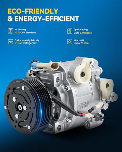 Image of PHILTOP 98495 NEW Air Conditioner AC Compressor with Clutch Compatible with Chevy Trax 2015-2022,Sonic 2013-2018 1.4T,Sonic 2019-2020,Buick Encore 2013-2022,Encore GX 2020-2021