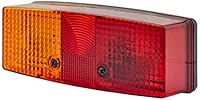 HELLA Rückleuchte - Glühlampe - 24V / 12V - Anbau/geschraubt - ECE - Lichtscheibenfarbe: rot/gelb - Stecker: Flachstecker - links - Menge: 1 - 2SD 003 184-031