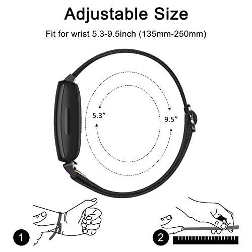 Elastic Nylon Bands Compatible With Fitbit Inspire 2 & Fitbit Ace 2 Bands, Soft Skin-Friendly Colorful Wristband Strap Bracelet Accessories For Fitbit Inspire 2 / Fitbit Ace 2 #TOP3