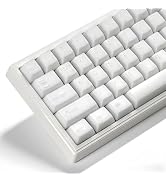 キーキャップ Womier ホワイトジェイド PBT ダブルショット キーキャップセット, セラミックチェリープロファイル, 121キー, 透過デザイン, メカニカルキーボード対応, US配列,...