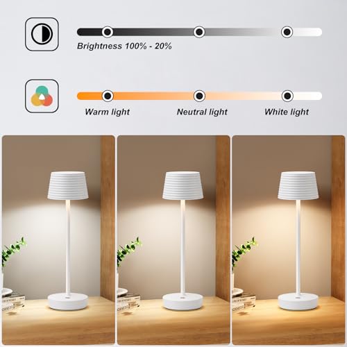 Sakringt SAKRINGT-S818 Cordless Table Lamps Rechargeable, Led Outdoor Table Light,6000Mah Battery Operated,3 Color Temperature Touch Portable Waterproof Dining Table Lamps thumb #2
