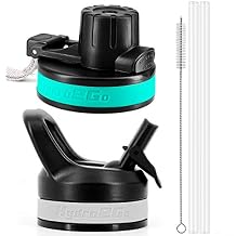 Straw Lid for Hydro Flask Wide Mouth 12, 16, 18, 32, 40, 64oz, auto flip Lid for Takeya and Most Brands BPA-free Leakproof Water Bottle Accessorie