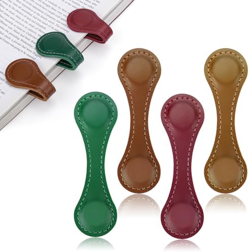 Aazon.co: 3Pcs Agnetic Leather Bookarks For En Woen Book Lovers Handade Natural Leather