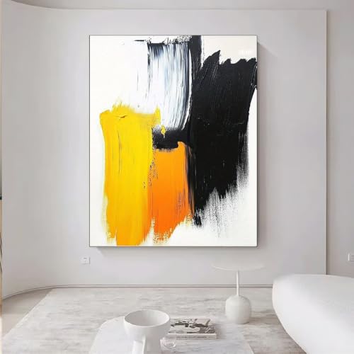 Pósteres negro y dorado para decorar tu salón u oficina con un toque de arte abstracto moderno 5