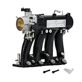 Aluminum D15 D16 D-SERIES Intake Manifold With 70mm Throttle Body And TPS Compatible For 1988-2000 HONDA CIVIC CRX DEL SOL(Black)