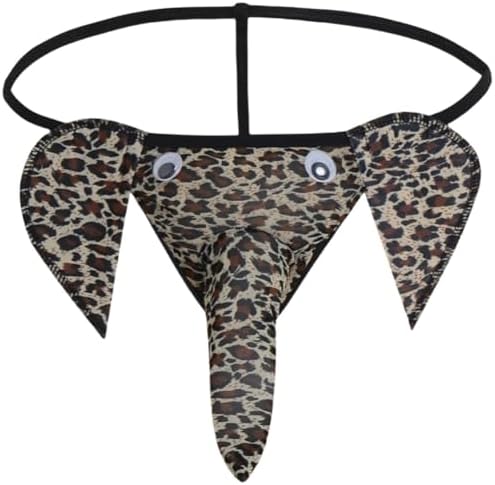 Men's Elephant Funny Thongs Low Waist G-String Underwear