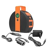 【MÁXIMA EFICIENCIA】: Generador de energia pequeño y de alta eficiencia energetica: la estación compacta de 155 Wh (42000 mAh) es lo suficientemente potente como para satisfacer diferentes tipos de demandas de electricidad, uso al aire libre para el hogar, viajes, camping, asiento trasero en viajes largos por carretera. Con un peso de 1.8kg y mango suave, podemos ponerla fácilmente en nuestra mochila o coche, llévala donde necesite energía.