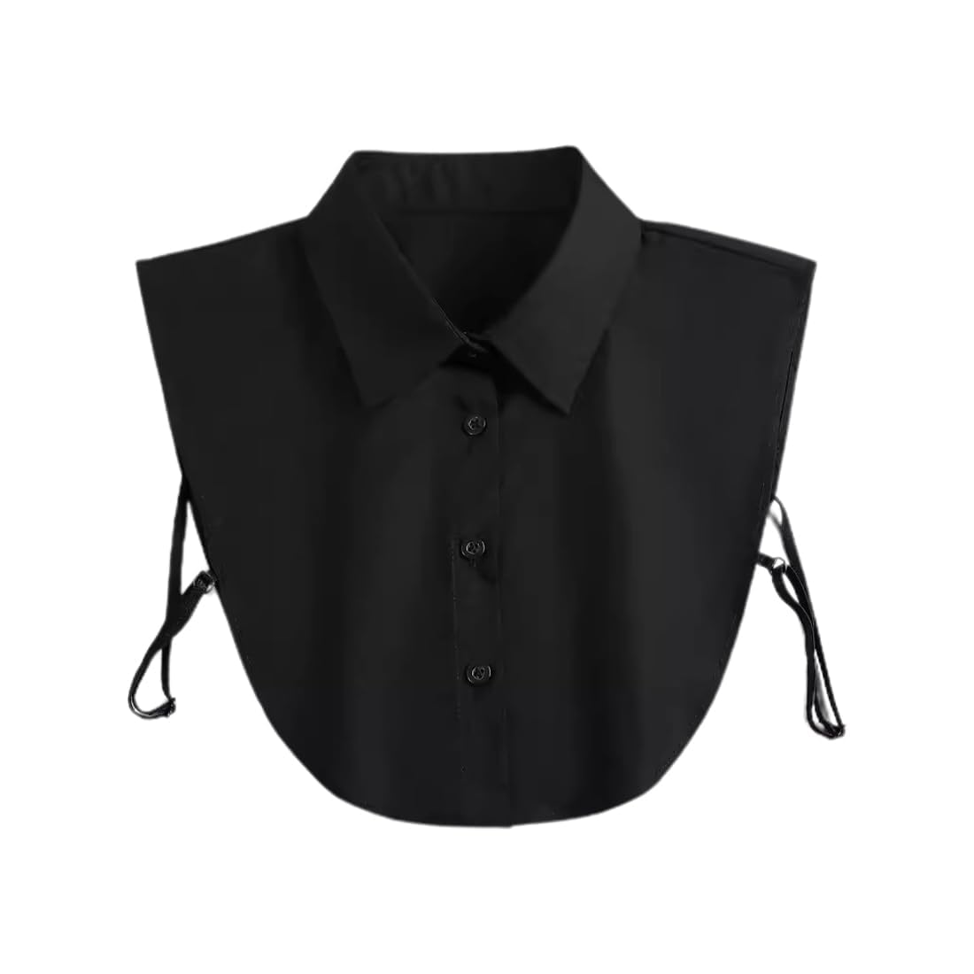 MaoNativey Fake Collar,Collars for Women White Detachable Inserts Women Cotton Fake Shirt Collar Suitable for Sweaters Collarless Clothes,One Size (Black)