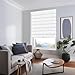 CHICOLOGY Window Shade, Zebra Blinds, 34''W x 72''H, Polyester Blend, Cordless, Basic Arctic