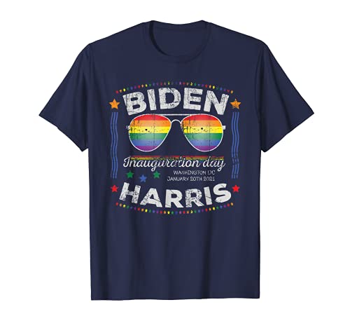 Biden Harris Inauguration 2021 LGBT Pride Aviator Sonnenbrille T-Shirt