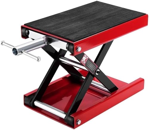 Sollevatore a forbice per moto, resistente fino a 500 kg, ampia piattaforma per un sollevamento sicuro, ideale per manutenzione e riparazione in garage