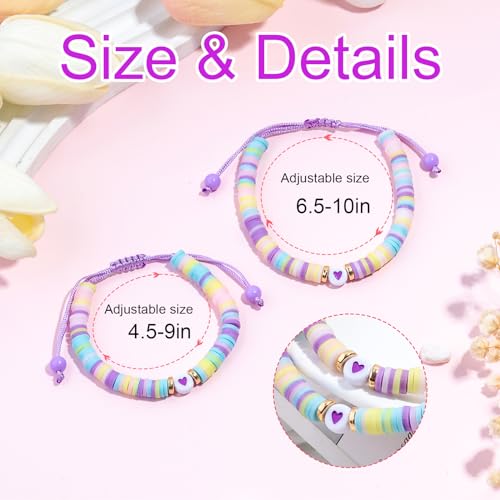 YUZHEJIE First Day of Kindergarten Pre-K Bracelet Mother Daughter Matching Bracelets Back to School Clay Beads Bracelets Jewelry Gifts2