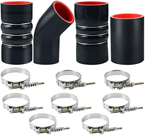 Turbo Intercooler Boots Clamps Kit Intercooler Hose Compatible with 2003-2007 Ford F250 F350 6.0L Diesel