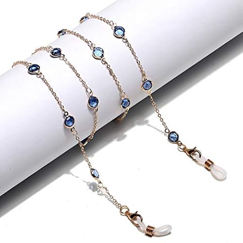 Eyeglass Chains Crystal Sunglasses Chain Reading Eyeglasses Holder Strap Cord Lanyard Eyewear Retainer, Sunglass Holder Chain Cover