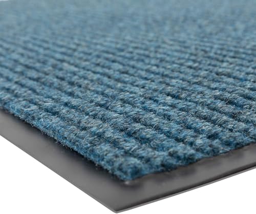 Notrax 109 Industrial Door Mat, 3' x 5' Entrance Mat, Heavy Duty Commercial Rugs for Entryway, Welcome Lobbies, Garage, and Mudroom, Made in the USA, Slate Blue, Brush Step 109S0035BU by Notrax - Used condition - US$47.62