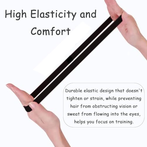3 Stück Haarband Herren,Sport Haarband,Elastische Haarband,Nicht Rutschend,Schwarz?für Fitnessstudio,Hockey,FußBall,Tennis,Yoga,Laufen