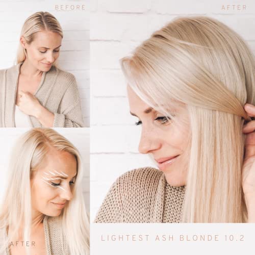Foto von Naturigin Hellstes Aschblond Haarfarbe 10.2 - Permanente Haarfarbe 100 % Grauabdeckung – Zertifizierte Bio-Inhaltsstoffe, nährt das Haar intensiv – Ammoniakfrei, vegan, langanhaltende Ergebnisse