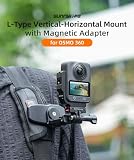 Zhixteu Poziomy uchwyt do DJI Osmo 360, kamera sportowa wspornik ze stopu aluminium uchwyt szybkozłączny do Osmo 360