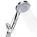 Chrider Handheld Shower Head with Hose, 5 Spray Setting Hand Held Shower Head with Pause Switch, 4.3" High Pressure Showerhead, 60" Extra-long Hose and Adjustable Bracket, Chrome Handle Finish
