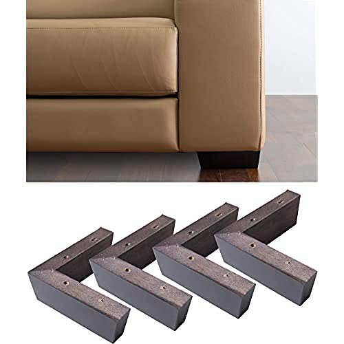 IPEA Pieds de Meuble et Canapé en Bois - Couleur Wengé - Fabriqué en Italie - Lot de 4 Pieds...