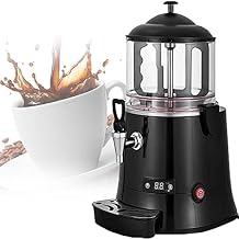 110/220v Hot Chocolate Machine,Commercial Chocolate Beverage Dispenser 5l/10 40w Liter Hot Chocolate Maker & Milk Frother Beverage Dispenser Machine for Restaurants Bakeries Cafes,110V-5L