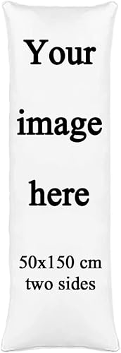 Funda de almohada con texto y fotos de diseño personalizado, almohada corporal con foto personalizada, almohada larga con imagen personalizada,