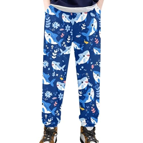 Sprowallow Boys Pants with Pocket Long Sleeve Athletic Casual Sweatpants Sports Trousers for Unisex Kids 4-15 Years