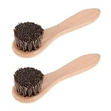 TOYANDONA 2Pcs Soft Bristle Pet Bath Brush for Small Animals Gentle Grooming Tool with Wood Handle for Guinea Pigs Rabbits and Hamsters for Bathing and Cleaning