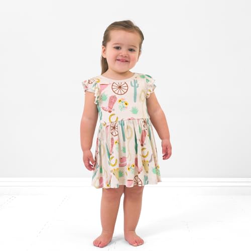Little Sleepies Short Sleeve Baby Twirl Dress with Bodysuit - Cozy, Stretchy Viscose from Bamboo Bodysuit Dress Baby Girl3