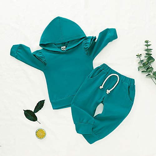 Conjunto de roupas para bebês meninos e meninas, blusa com bolso e capuz + calça xadrez, para outono