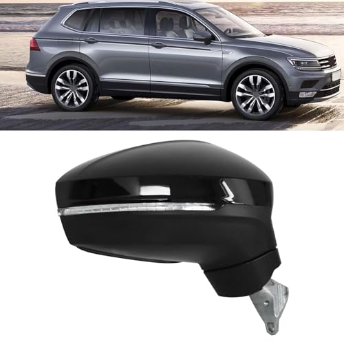 FSHero Riding Heated Door Side Mirror Fit for Volkswagen Tiguan 2018-2021 2022 2023 2024 Rear View Mirror with Turn Signal and Blind Spot 6+2Wires(Right Side) ﻿