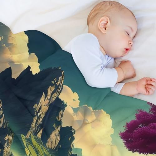 Couverture paysage confortable et moelleuse au format compact 100x130cm